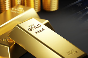Gold bars and coins, a Finance Illustration by ArtBackground