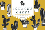 CACTUS - Gouache Illustrations Pack, an Object Graphic by Yashroom (Thumbnail 1 of 2)