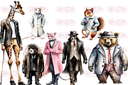 Dressed Animals Collection Clipart, an Animal Illustration by Watercolor Digital (Thumbnail 4 of 7)