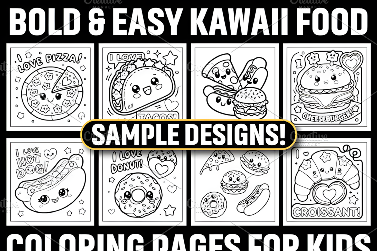 Bold and Easy Kawaii Food Coloring, a Food Illustration by Coco Bloom (Photo 4 of 5)