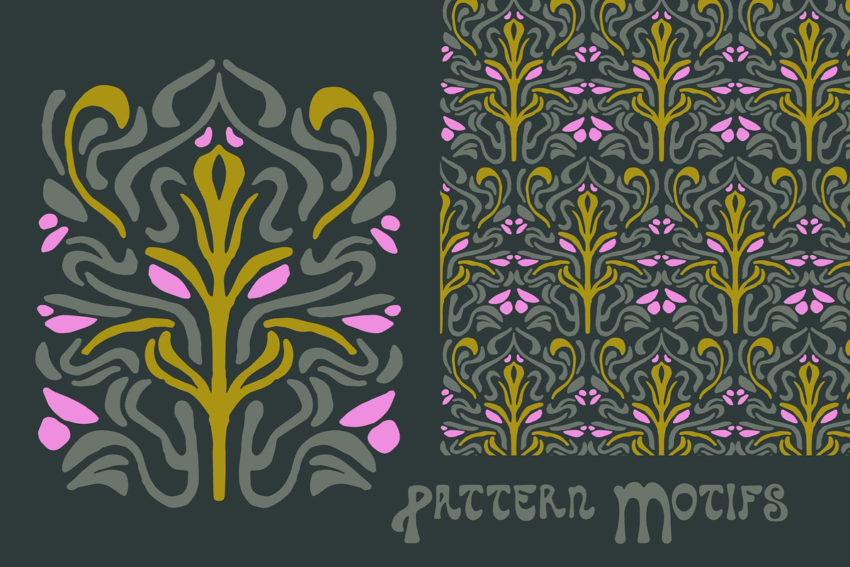 Art Nouveau Graphics & Font, a Graphic by Liz Kohler Brown (Photo 21 of 33)