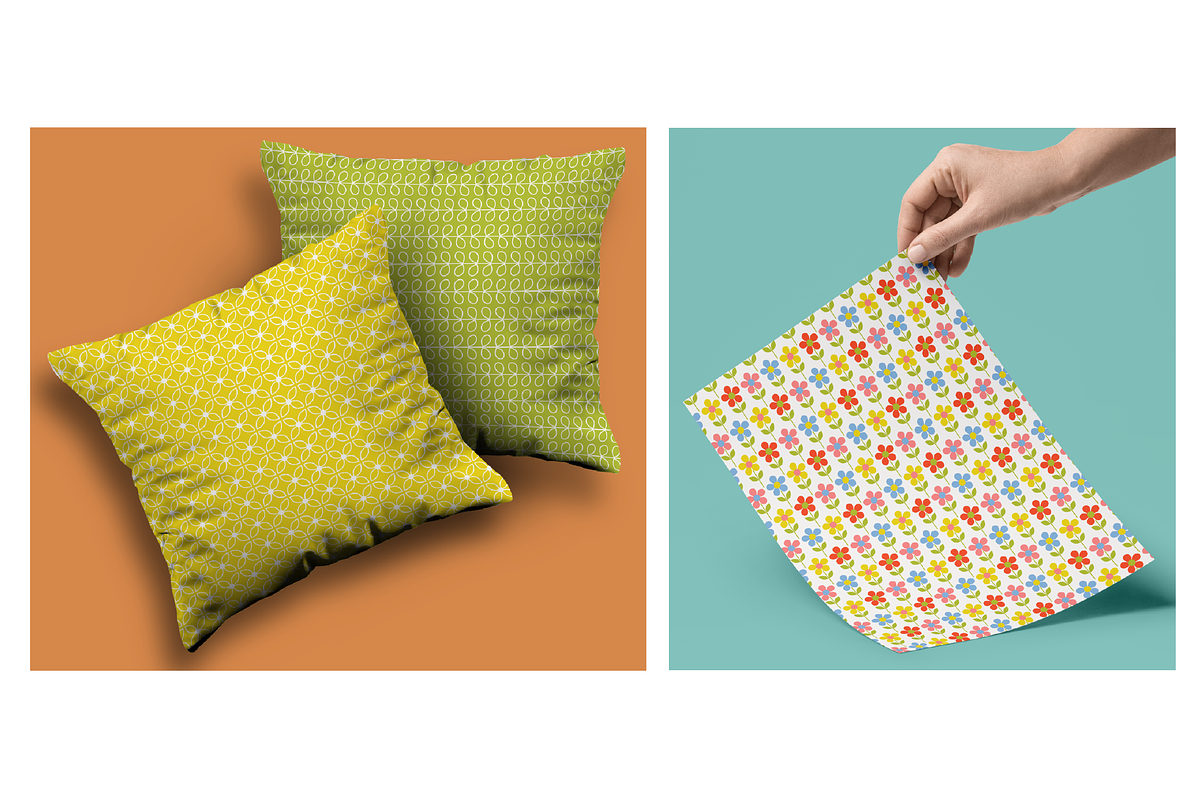 Seamless Floral Geometric Patterns preview 2