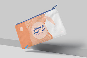 Fabric Zipper Pouch Mockups