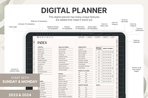 2023 2024 Digital Planner IPad