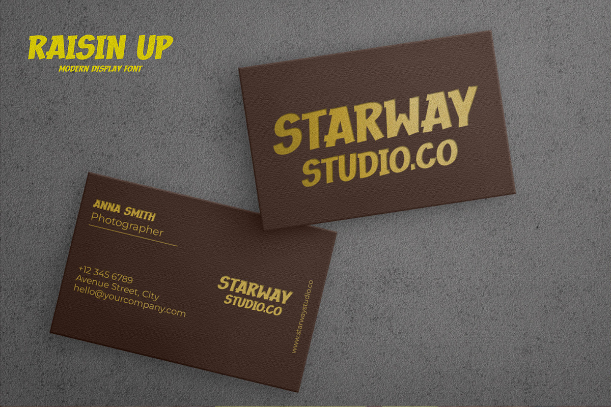 RAISIN UP - Modern Display Font, a Font by Gassstype (Photo 3 of 8)