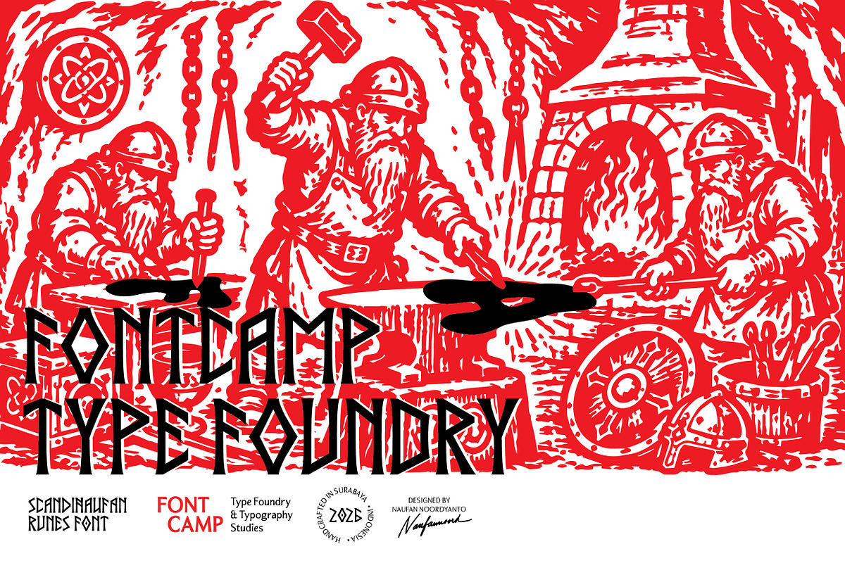 Scandinaufan Runes Font, a Serif Font by Fontcamp Type Foundry (Photo 16 of 16)