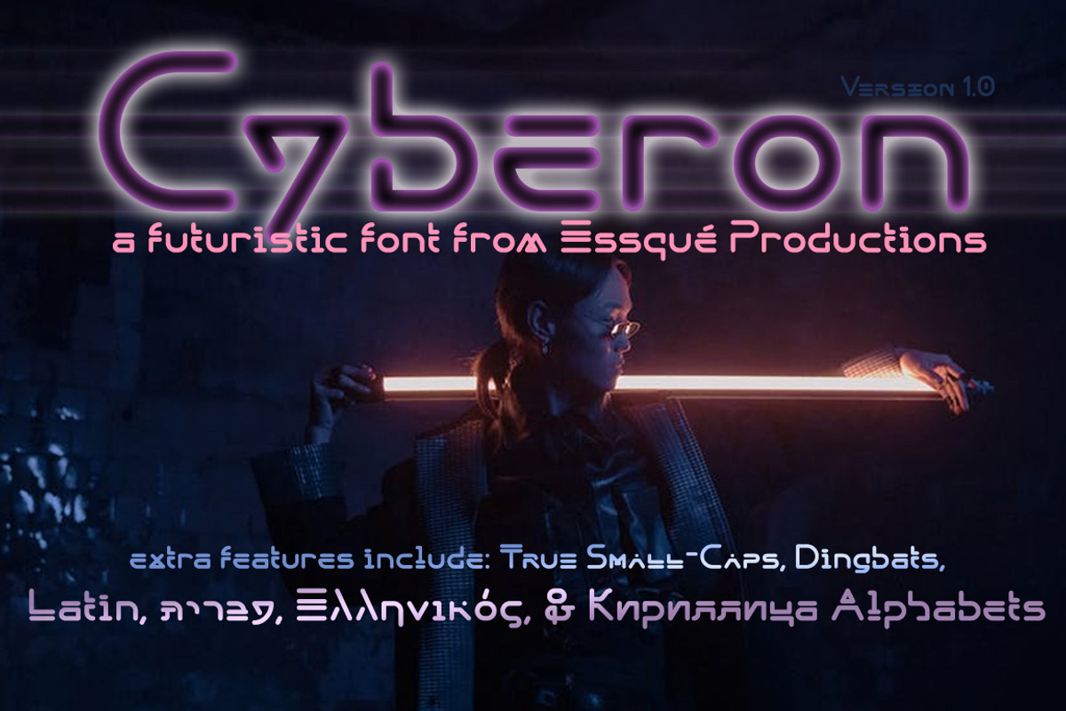 Cyberon, a Font by Essqué Productions (Photo 1 of 5)