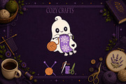49 Cozy Halloween Ghost Illustration, a Seasonal Illustration by Christine Krahl (Thumbnail 11 of 18)
