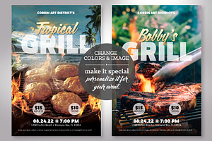 Tropical Grill Flyer Word Publisher