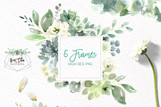 Succulents, White Flowers & Greenery, an Illustration by Kim Thoa Designs (Thumbnail 6 of 12)