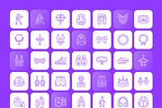 Fashion Icons Set, an Outline Icon by Prosymbols (Thumbnail 7 of 7)