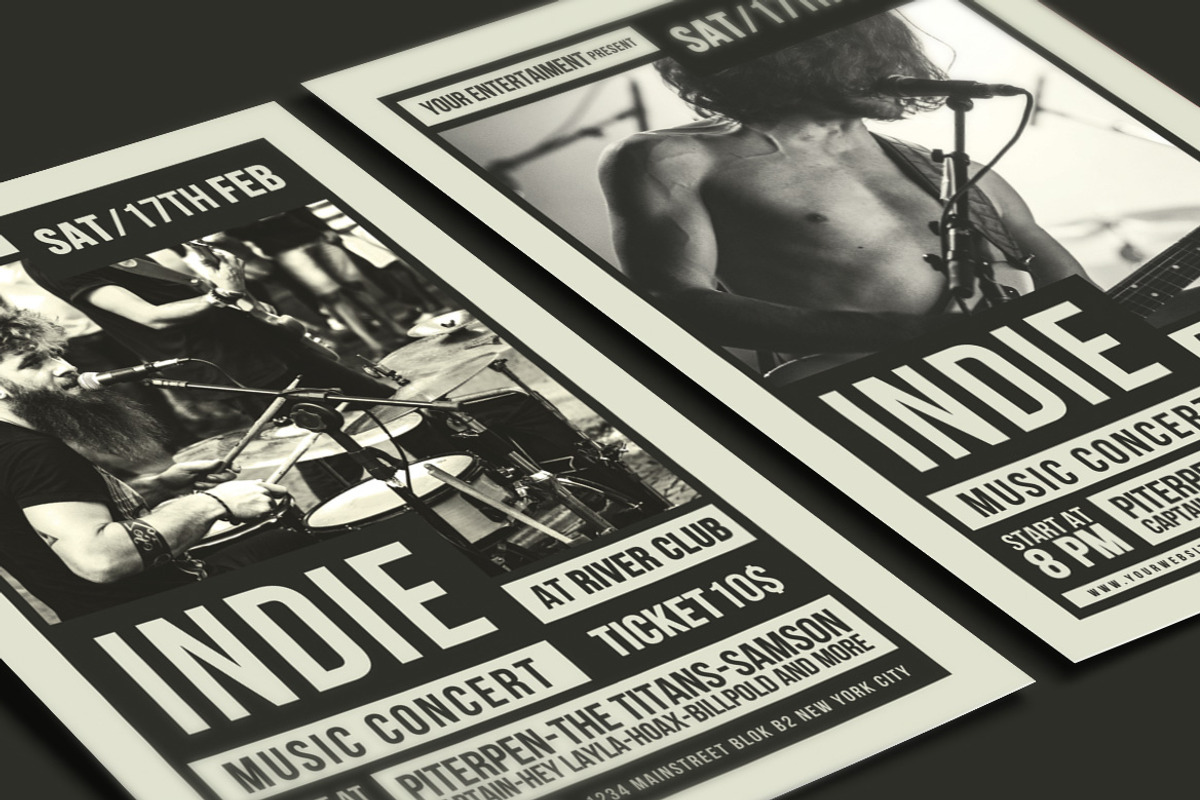 Indie Music Flyer, a Flyer Template by Muhamad Iqbal hidayat (Photo 4 of 4)