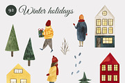 Watercolor WINTER HOLIDAYS, a Seasonal Illustration by LeriaArt watercolor (Thumbnail 6 of 16)
