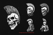 10 Bundle Dark Art Punk Rock Skull, an Illustration by Morspective (Thumbnail 3 of 7)