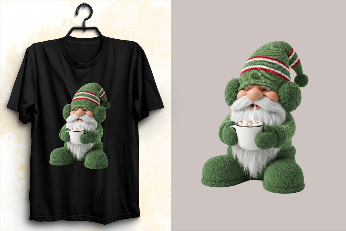 Watercolor Green Christmas Gnomes, an Illustration by SVGArt (Photo 7 of 8)