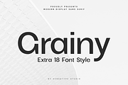 Grainy – Modern Display Sans Serif, a Sans Serif Font by Hamz Studio (Thumbnail 1 of 24)