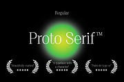 Proto Serif Regular, a Serif Font by Bukva™ Type Foundry (Thumbnail 1 of 13)