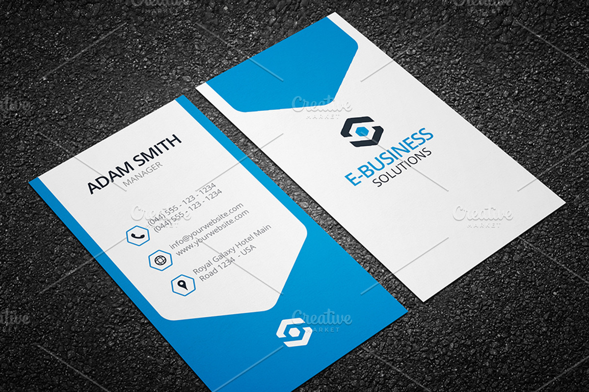 Vertical Business Card Template 04, a Business Card Template by Arslan (Photo 1 of 2)