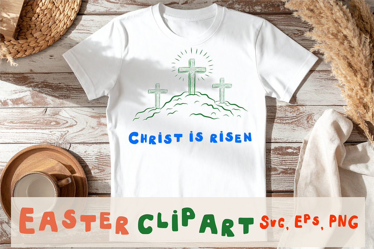 Easter Clipart Crucifixion of Jesus, a Decorative Illustration by Anada Arty (Photo 1 of 6)