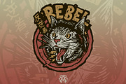 Rebel Cat Japanese Cartoon Style, an Animal Illustration by Krizvector Artwork Shop (Thumbnail 1 of 3)