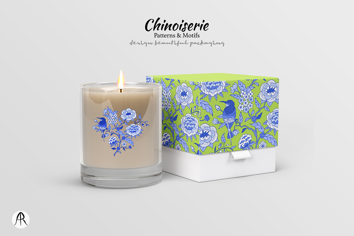 Blue Chinoiserie Patterns & Motifs, a Pattern Graphic by Rose Design (Photo 6 of 12)