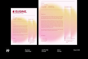 Modern Gradient Letterhead, a Stationery Template by Neermana