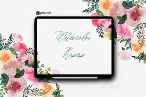 Watercolour Roses Procreate Stamps