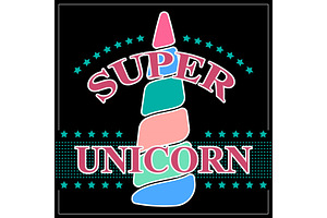 Slogan Super Unicorn.