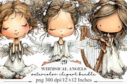 Whimsical Angels Clipart, an Illustration by Designking (Thumbnail 1 of 5)