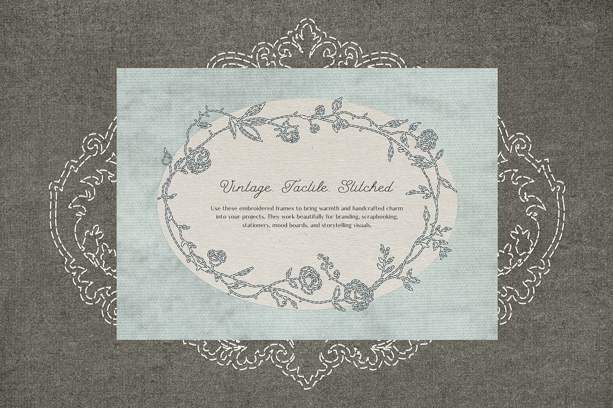 Stitcherie – Stitched Vintage Frames, an Object Graphic by DigARTbyHavroshka (Photo 12 of 18)