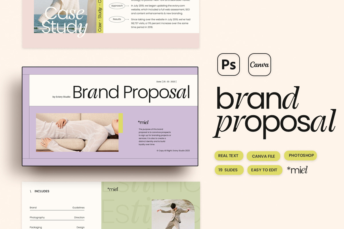 MIEL / Brand Proposal, a Presentation Template by Eviory (Photo 1 of 9)