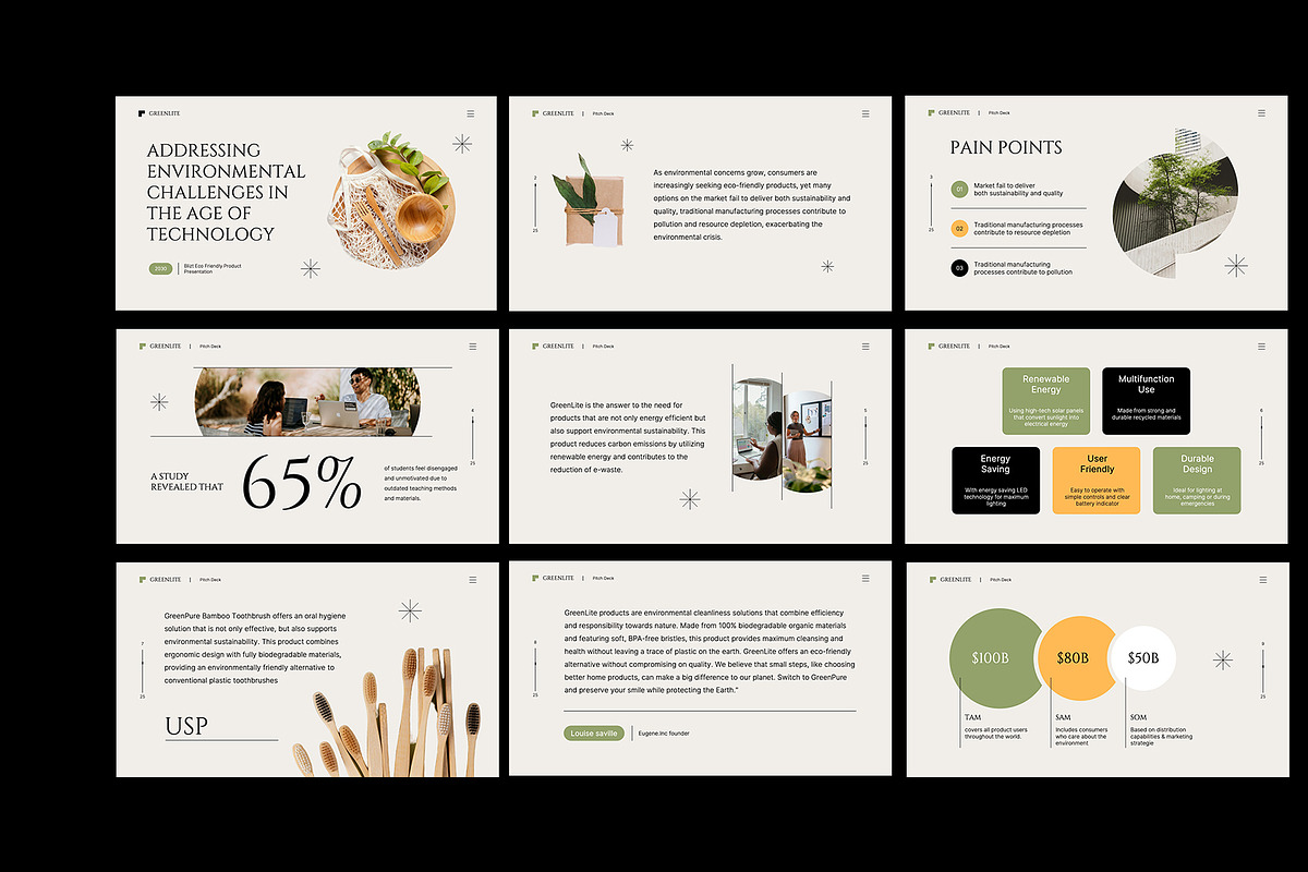 Eco Friendly Pitch Deck Google Slide, a Presentation Template by Neermana (Photo 3 of 4)