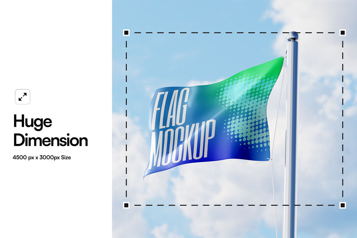 Flag Mockup, an Advertising Mockup by SLAB! Design (Photo 2 of 6)