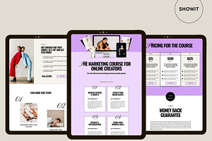 Course Sales Page Template Showit