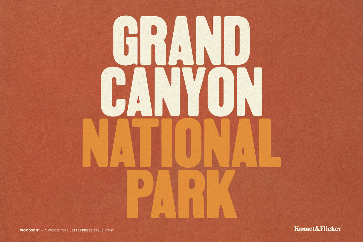 The Wood Type Font Bundle, a Font by Komet & Flicker (Photo 2 of 13)