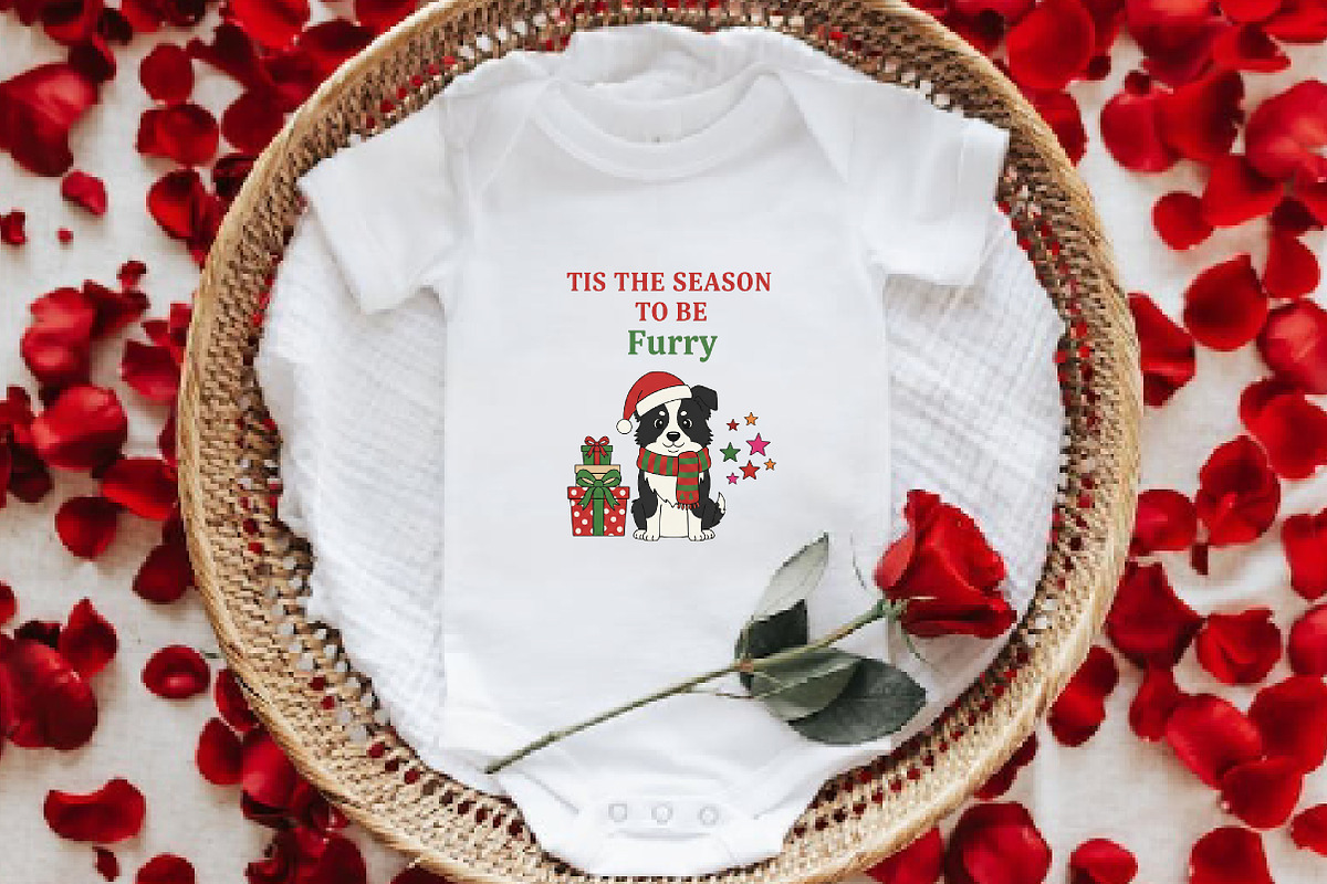 Christmas Dog Collie Hand Drawn PNG, an Illustration by DreamArtGraphic (Photo 6 of 6)