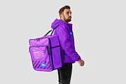 Delivery guy with bag mockup, an Advertising Mockup by BlackMockup (Thumbnail 9 of 10)