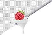 Fruit yogurt on spoons, an Object Graphic by Fruits+Veggies (Thumbnail 12 of 14)