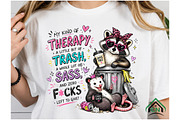 Sassy Raccoon Therapy Trash PNG, a Seasonal Illustration by Craft Nest (Thumbnail 4 of 6)