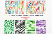 Watercolor Stripe Pattern Background, a Pattern Graphic by Vachira Digital Studio (Thumbnail 4 of 4)