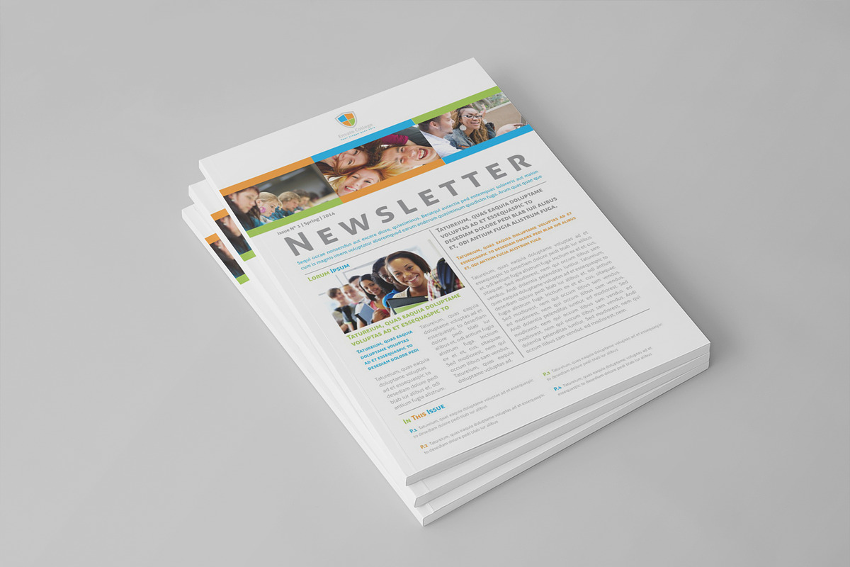 Educational Newsletter Template, a Brochure Template by Carlos Fernando (Photo 2 of 7)