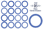 Royal Blue Lace Circle Frames, an Illustration by Amanda Ilkov (Thumbnail 5 of 5)