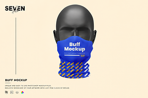 Face Buff Mockup, a Mask Mockup by Se٧enStudio