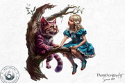 Alice in wonderland Clipart Set, a Person Illustration by ThatsDesignArt (Thumbnail 11 of 11)