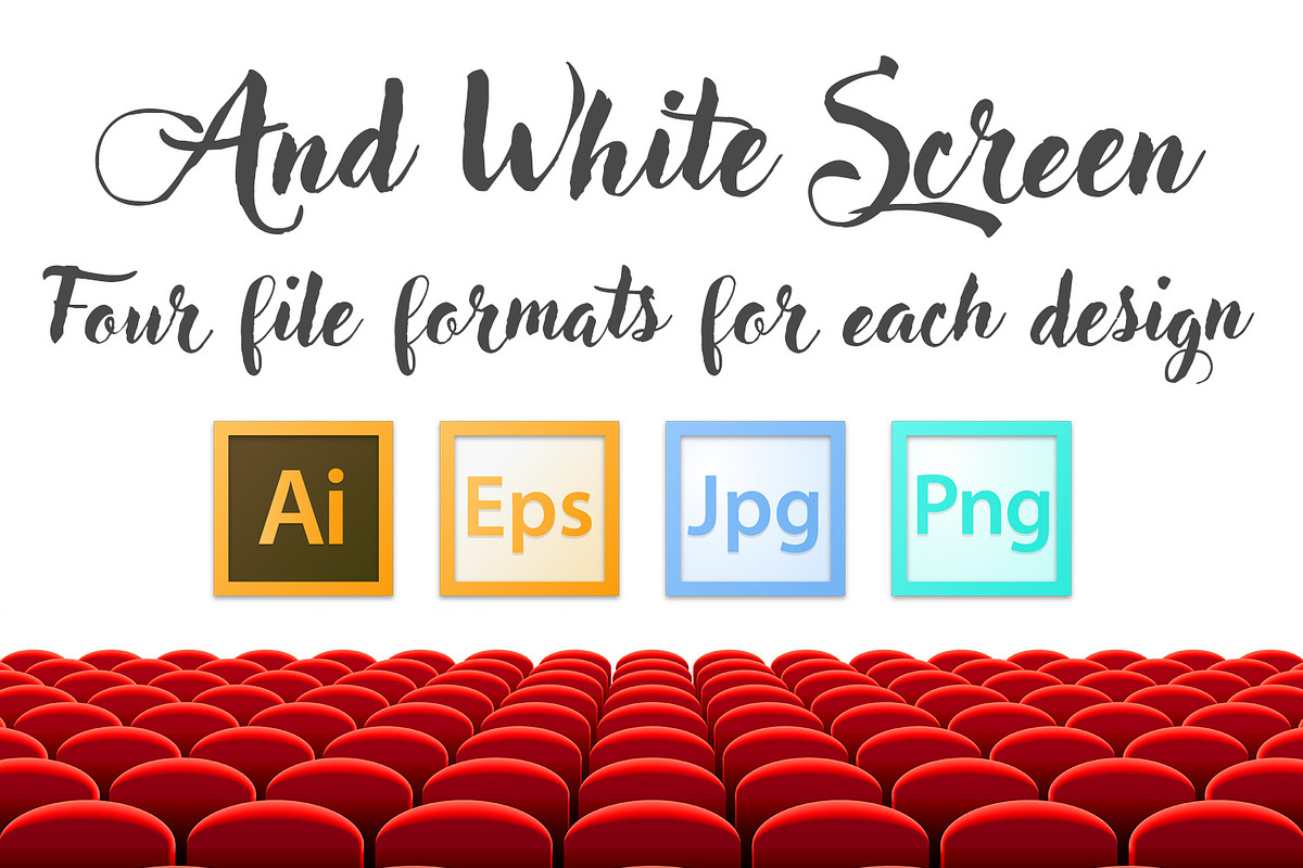 Red Cinema Vector Illustrations, an Illustration by FourLeafLover