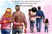 We Are Family, Watercolor Clipart, a Person Illustration by ArtedeCatrin (Thumbnail 1 of 10)