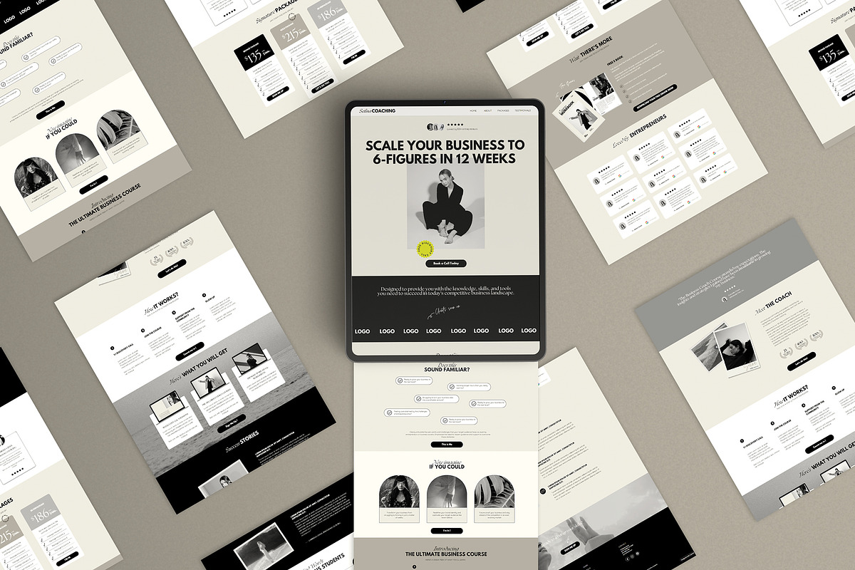 Minimal Landing Page Template Canva, a Landing Page Template by Row Creative (Photo 5 of 9)