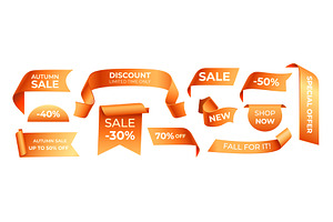 Fall sale tags. Autumn realistic, an Object Illustration by Stock-Smart-Start