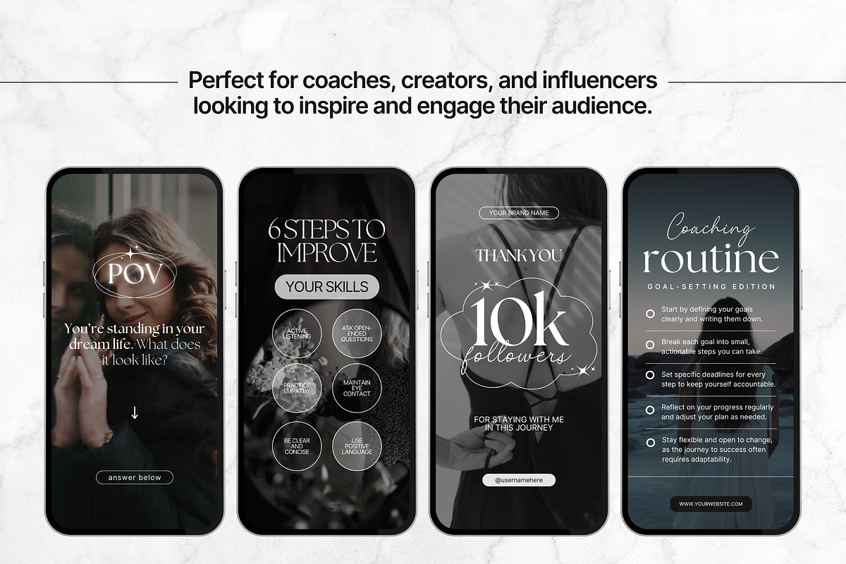 Coach Instagram Reels Templates, a Social Media Template by DigiPax (Photo 5 of 11)