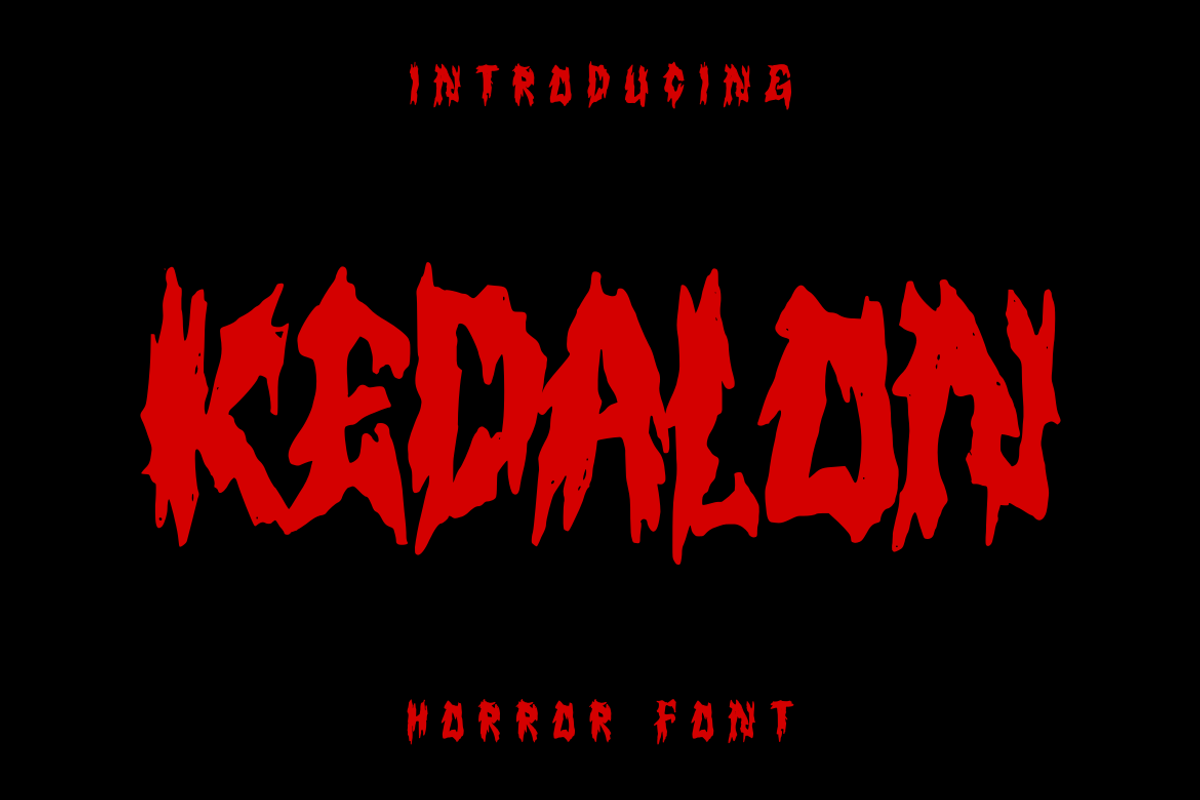 KEDALON - Horror Font, a Symbol Font by GFRcreative (Photo 1 of 4)